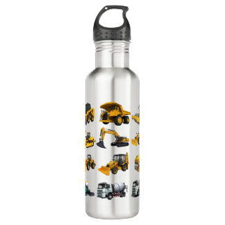 Construction Vehicle Water Bottle