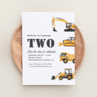 Construction Vehicles 2nd Birthday Party