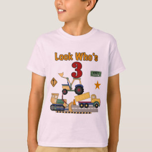 Construction Vehicles 3rd Birthday Tshirts