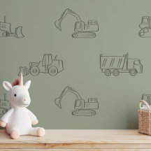 Construction Vehicles Builder Boy Truck Sage Green
