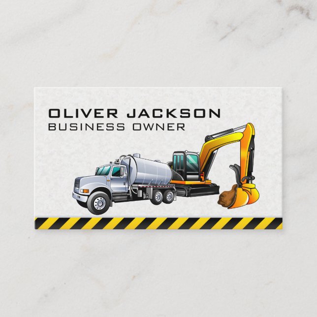 Construction Vehicles | Builders | Developer Business Card (Front)