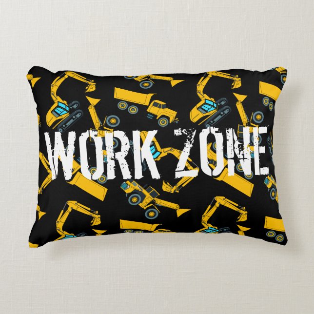 Construction vehicles decorative cushion (Front)