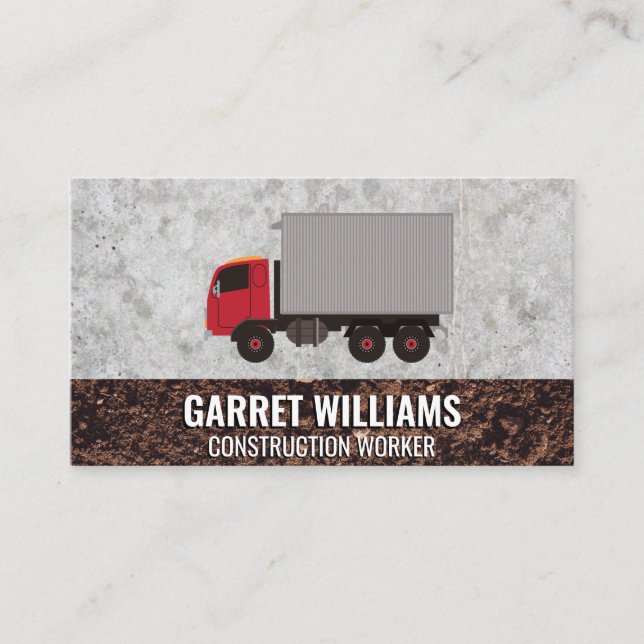 Construction Vehicles | Logistics Business Card (Front)