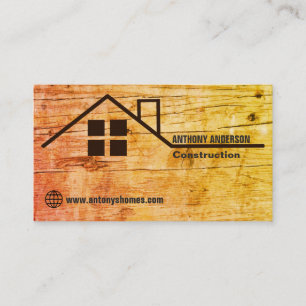 construction woodworking carpentry business card