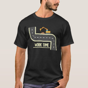 Construction Work Heavy Equipment Excavator Operat T-Shirt