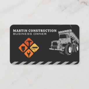 Construction Work Truck   Hand Tools Business Card