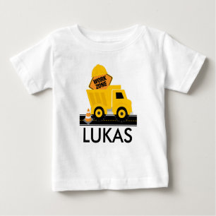 Construction Work Zone Birthday Shirt, Sibling Baby T-Shirt