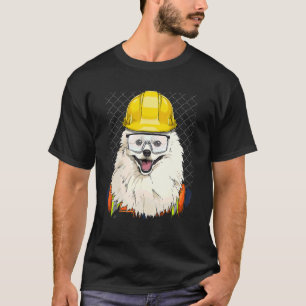 Construction Worker American Eskimo Laborer Pet Do T-Shirt