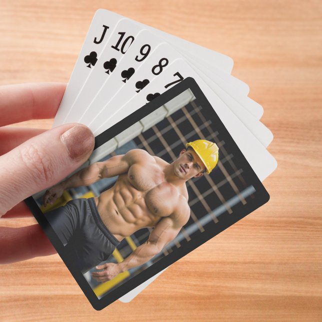 Construction Worker Bodybuilder | Playing Cards (Construction worker bodybuilder on on playing cards.)