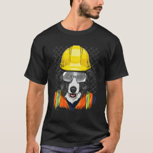 Construction Worker Border Collie Laborer Puppy Do T-Shirt