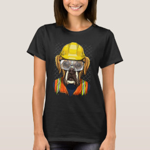 Construction Worker Boxer Laborer Pet Puppy Boxer T-Shirt