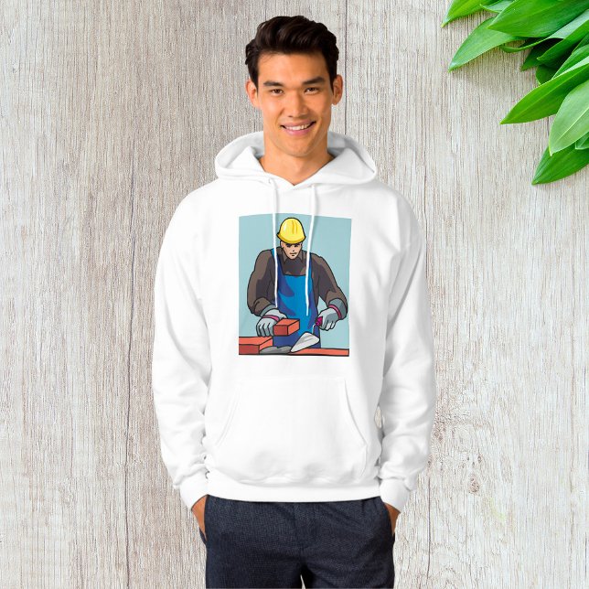 Construction Worker Bricklayer Hard Hat Builder  Hoodie (Creator Uploaded)
