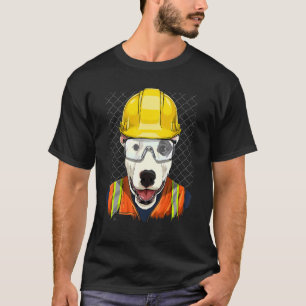 Construction Worker Bull Terrier Laborer Pet Puppy T-Shirt