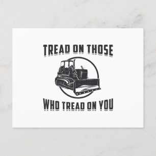 Construction Worker Bulldozer Tread On You Site Postcard