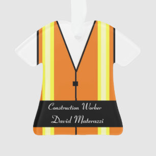 Construction Worker Christmas Ornament