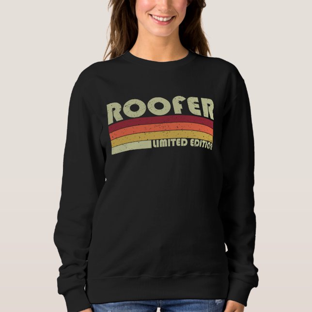Construction Worker Coffee Beer Roofing Tools Roof Sweatshirt (Front)