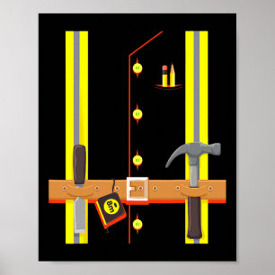 Construction Worker Costume For Boys Kids Hallowee Poster