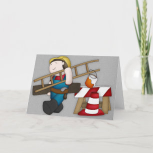 Construction Worker Father's Day Greeting Card