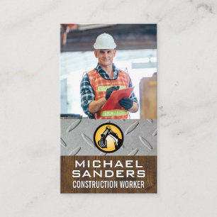 Construction Worker Foreman Engineer Business Card