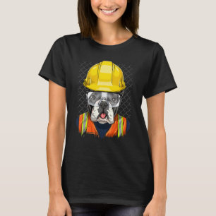 Construction Worker French Bulldog Laborer Pet Bul T-Shirt