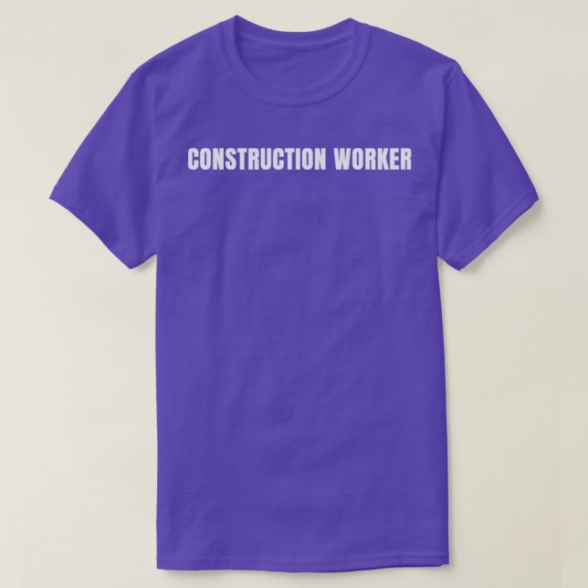 Construction Worker Funny Job Title Profession Bir T-Shirt (Design Front)