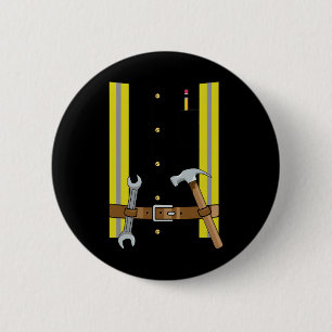 Construction Worker Halloween Costume For Boys Kid 6 Cm Round Badge
