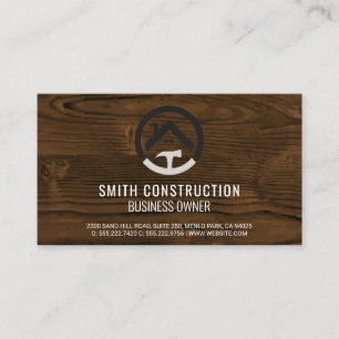 Construction Worker   Home Repair Tools Logo Business Card