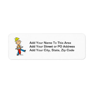 Construction Worker I Build T-shirts and Gifts Return Address Label