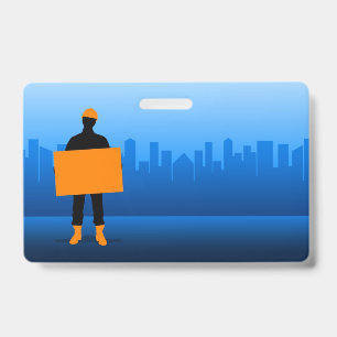 Construction Worker ID Badge