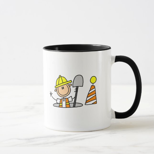 Construction Worker in Manhole Mug (Right)