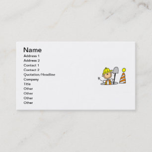 Construction Worker in Manhole T-shirts and Gifts Business Card