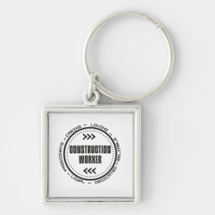 Construction Worker Key Ring