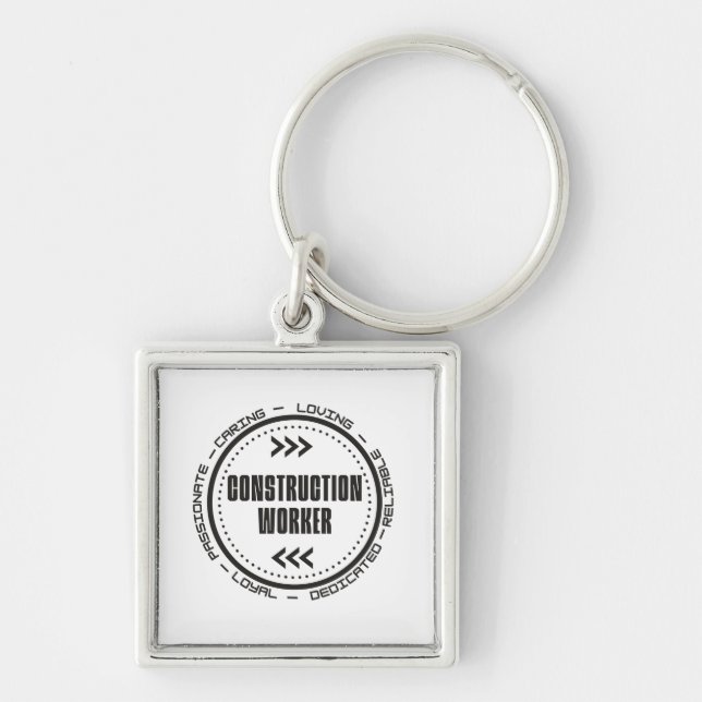 Construction Worker Key Ring (Front)