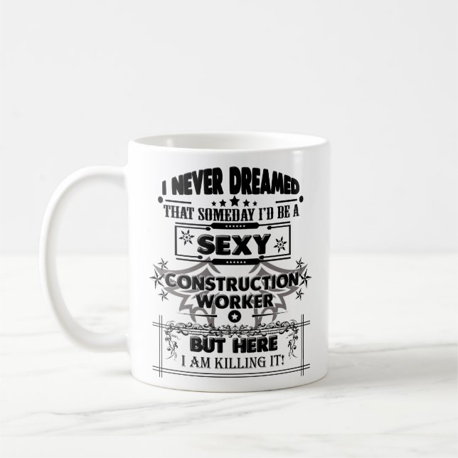 Construction Worker Mug Coffee Travel Funny Gifts (Left)