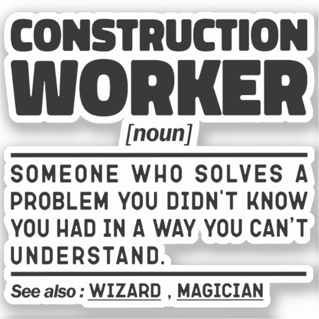 Construction Worker Noun Cool Dad Birthday Present (Front)