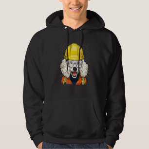 Construction Worker Poodle Laborer Animal Pet Dog Hoodie