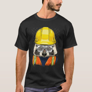 Construction Worker Raccoon Laborer Animal Raccoon T-Shirt