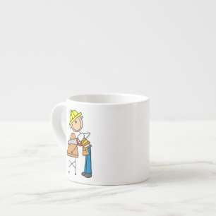 Construction Worker Sawing Lumber Gifts Espresso Cup