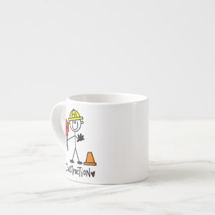 Construction Worker Stick Figure Espresso Cup