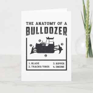 Construction Worker The Anatomy Of A Bulldozer Card