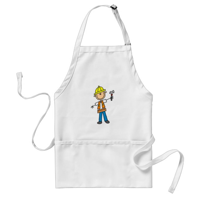 Construction Worker with Hammer Standard Apron (Front)