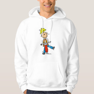 Construction Worker with Jack Hammer Hoodie