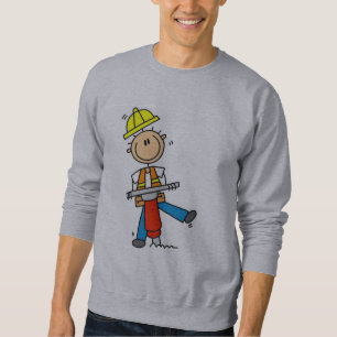 Construction Worker with Jack Hammer Sweatshirt