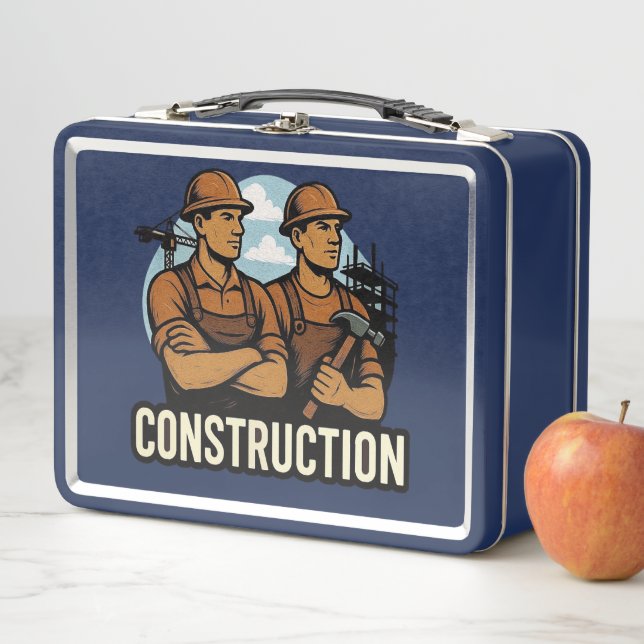 Construction Workers - Industrial Pride Metal Lunch Box (In Situ)