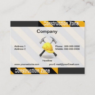 Construction Zone Business Card