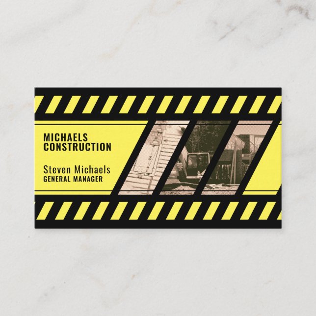 Construction zone inspired  business card (Front)