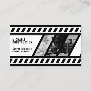 Construction zone inspired  business card