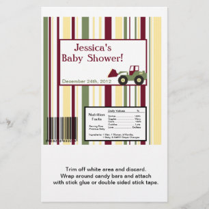 Construction Zone Large Candy Bar Wrapper