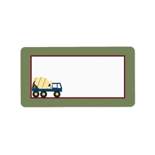 Construction Zone Mailing Address Label (Front)