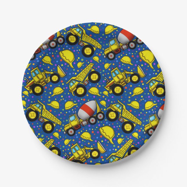 Construction Zone Paper Plates (Front)